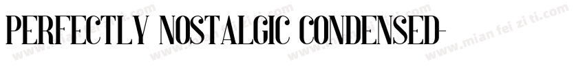 Perfectly Nostalgic Condensed字体转换